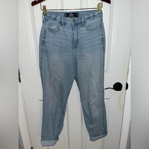 hollister high rise mom jeans